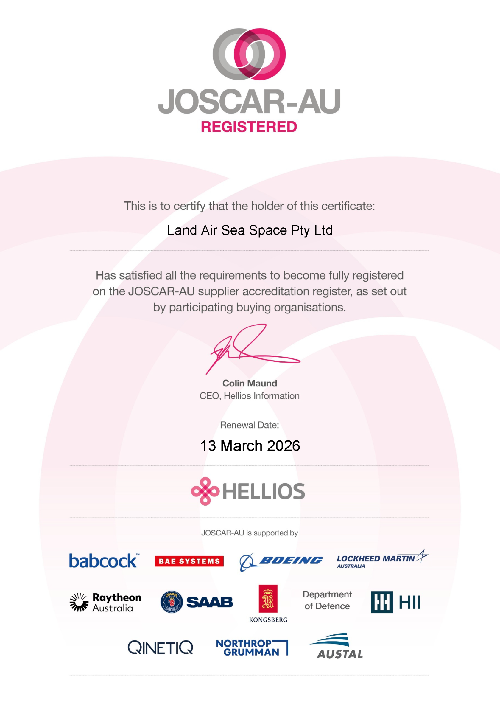 joscar-au-certificate-land-air-sea-space-pty-ltd